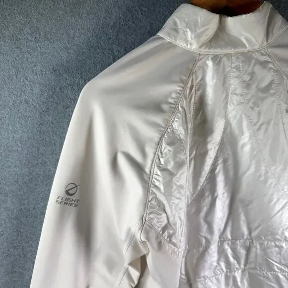 The North Face Primaloft Flight Series Jacket Women XL White Thumb Hole Full Zip - Picture 8 of 15